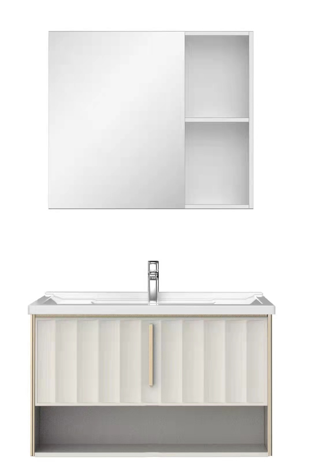 恒洁(HEGII)浴室柜BC6086-80套装高清镜柜洗脸台盆洗漱台悬挂式浴室柜